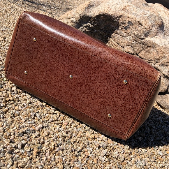 I Santi VTG Pebble Leather Duffel Bag Weekender 💼 - Picture 6 of 12